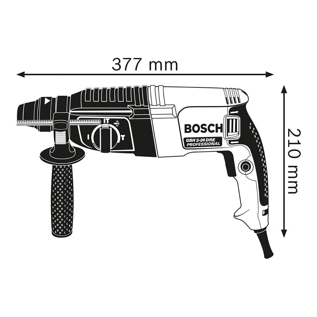 Bosch GBH 2-26 SDS Plus Rotary Hammer Drill 240V In Case - 06112A3070