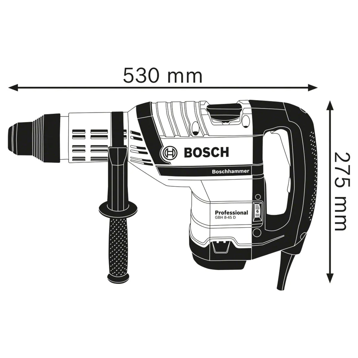 Bosch GBH 8-45 D SDS-Max Professional Rotary Hammer 110V/1500W 0611265160