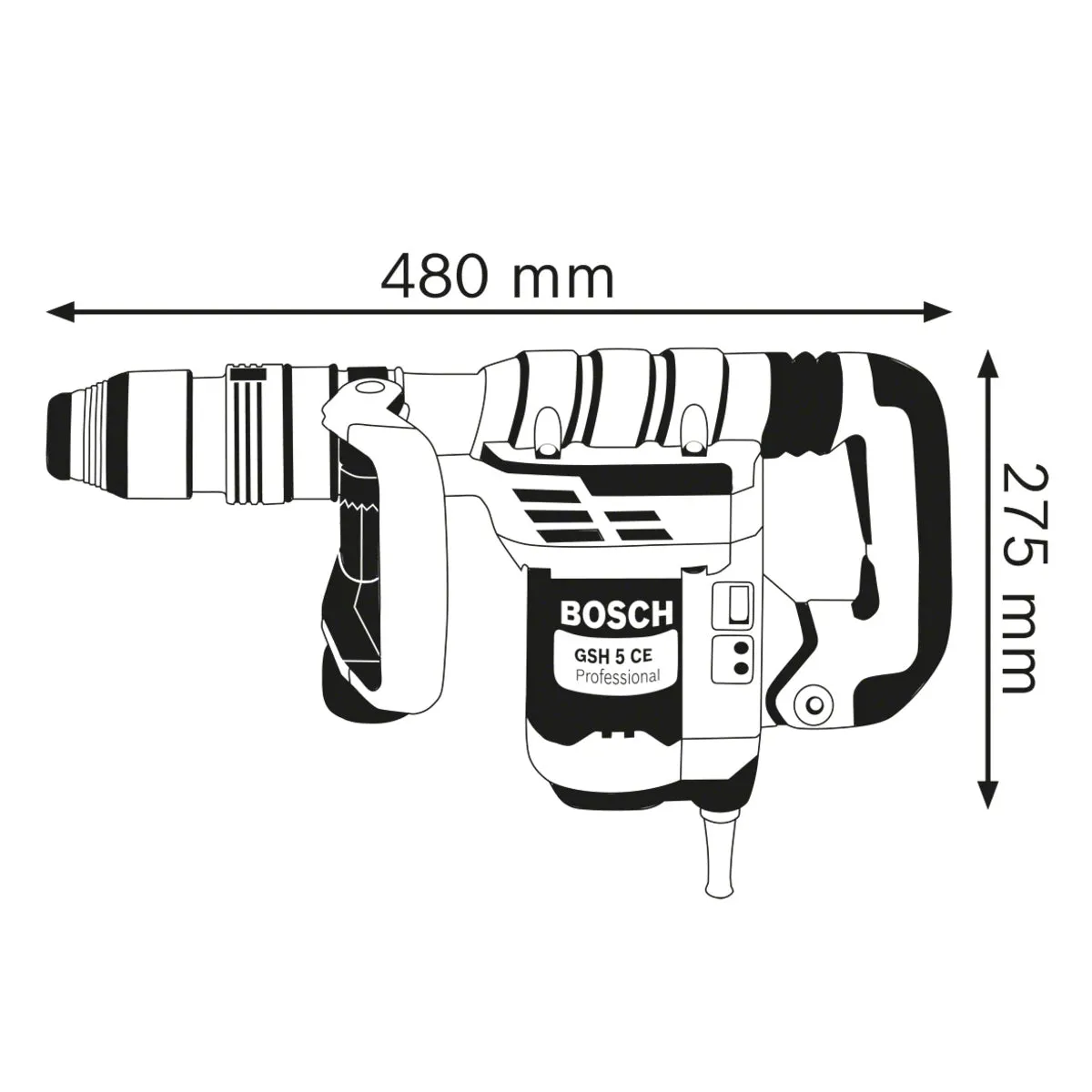 Bosch GSH 5 CE SDS Max Professional. Heavy Duty & Durable Demolition Hammer 240V/1150W 0611321070