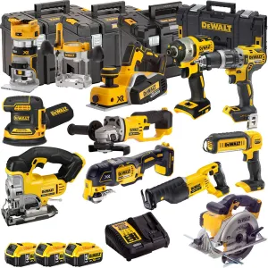 Dewalt 18V 11 Piece Power Tool Kit with 3 x 5.0Ah Batteries T4TKIT-5130