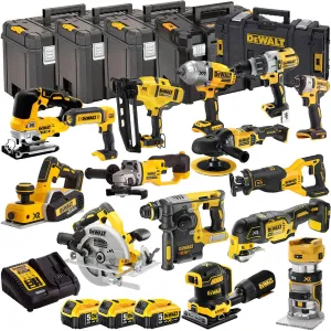 Dewalt 18V 15 Piece Power Tool Kit with 3 x 5.0Ah Batteries DEWKIT25
