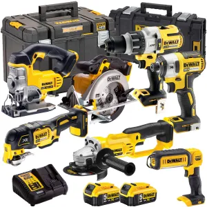 Dewalt 18V 7 Piece Power Tool Kit with 2 x 5.0Ah Batteries T4TKIT-845