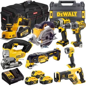 Dewalt 18V 8 Piece Power Tool Kit with 3 x 5.0Ah Battery & Charger T4TKIT-9759