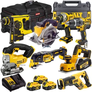 Dewalt 18V 8 Piece Power Tool Kit with 3 x 5.0Ah Battery & Charger T4TKIT-9761