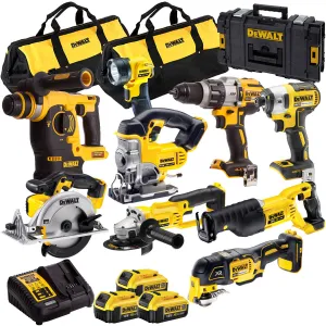 Dewalt 18V XR 9 Piece Power Tool Kit with 3 x 4.0Ah Battery & Charger T4TKIT-846