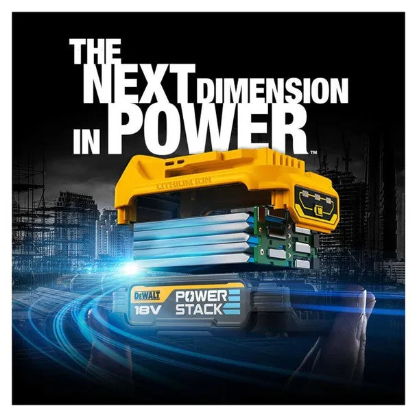 Dewalt DCB1102E2 18V Compact Powerstack Battery & Charger Starter Set Essential Power for Tools