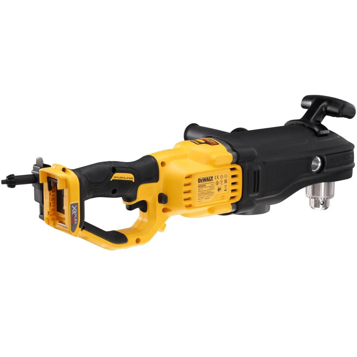 DeWalt DCD470N 54V XR Flexvolt Brushless Right Angled Core Drill with 1 x 6.0Ah Battery Charger & Bag