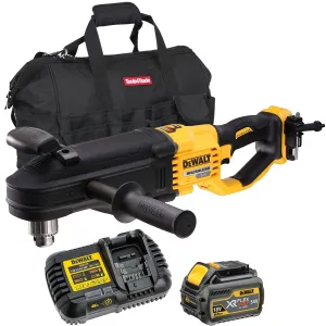 DeWalt DCD470N 54V XR Flexvolt Brushless Right Angled Core Drill with 1 x 6.0Ah Battery Charger & Bag