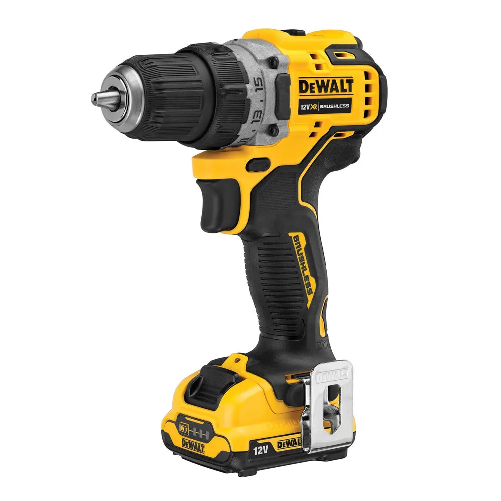 Dewalt DCD701D2 12V XRBrushless Compact Drill Driver with 2 x 2.0Ah Battery Charger & Case