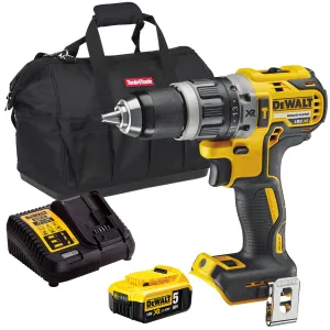 Dewalt DCD796N 18V Brushless Combi Drill with 1 x 5.0Ah Battery Charger & 18 Bag