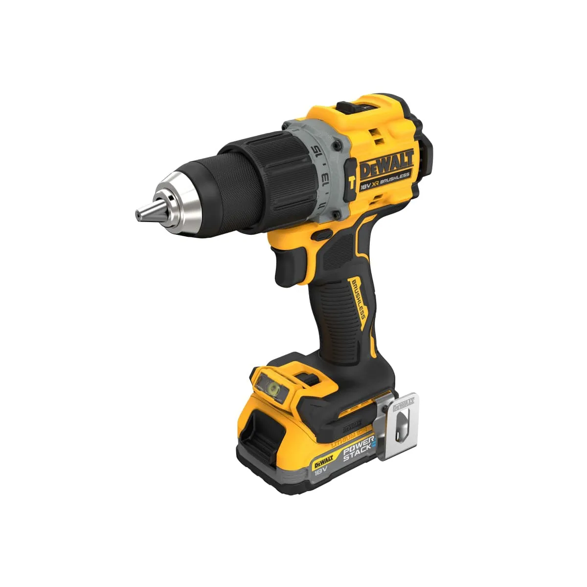 DeWalt DCD805E2T 18V XR BL G3 Brushless Combi Drill Kit with 2 x 1.7Ah Batteries Charger & Case