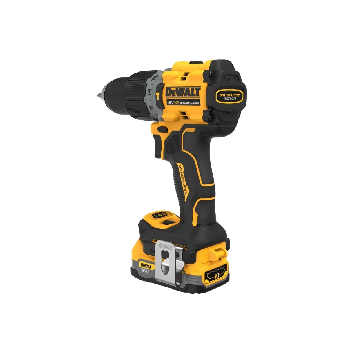 DeWalt DCD805E2T 18V XR BL G3 Brushless Combi Drill Kit with 2 x 1.7Ah Batteries Charger & Case
