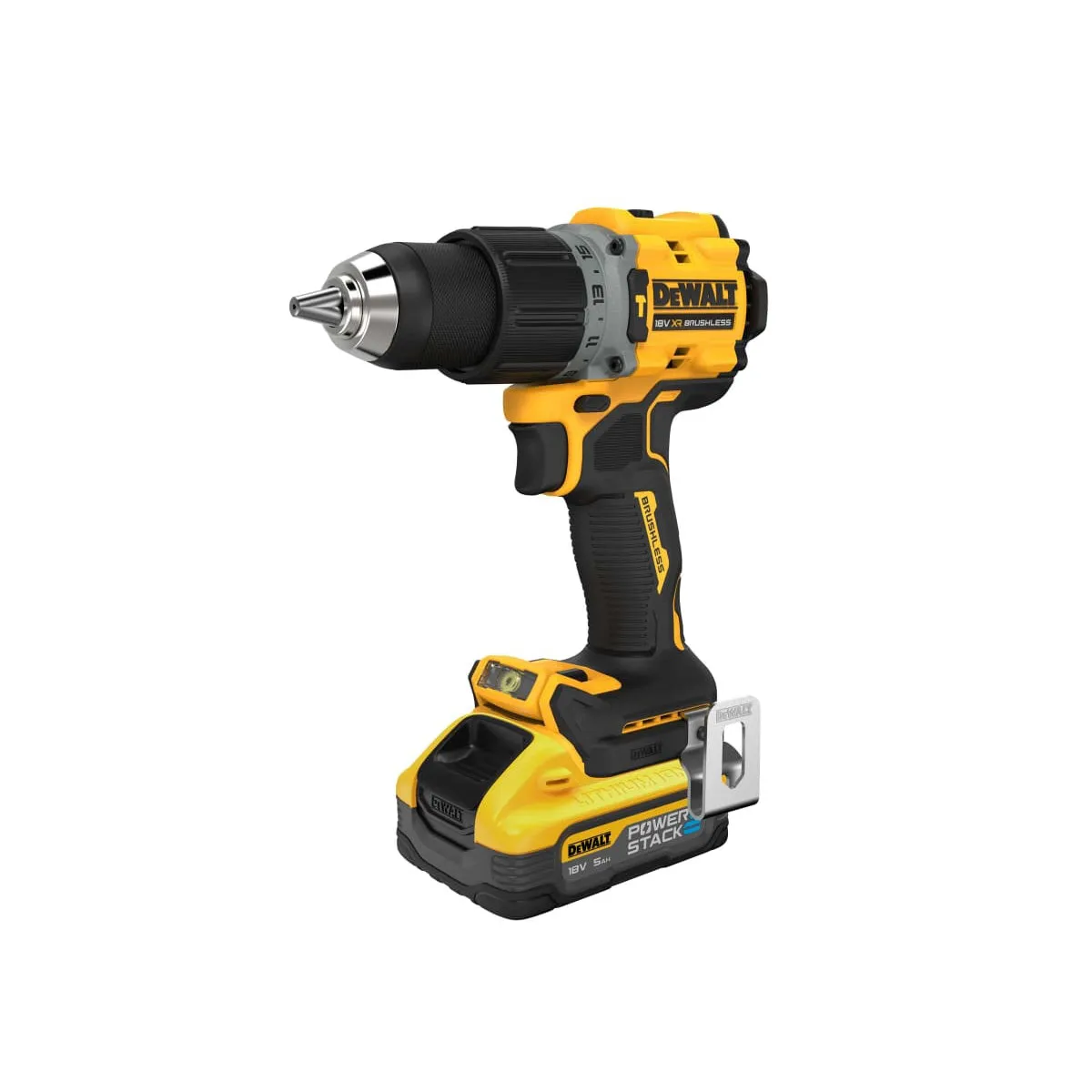 Dewalt DCD805H2T 18V XR Combi Hammer Drill 2 x 5.0Ah Powerstack Batteries Charger & Carry Case
