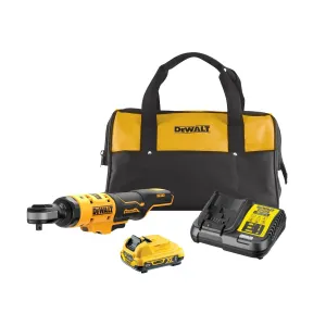 DeWalt DCF503D1 12V XR 3/8'' Open Head Ratchet Kit 1 x 2.0Ah Battery. Charger & Soft Tool Bag
