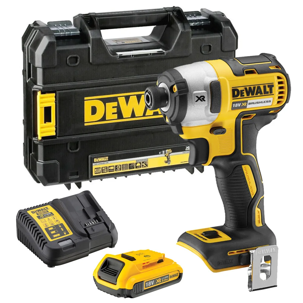 Dewalt DCF887D1 18V Brushless Impact Driver with 2.0Ah Battery Charger & Case