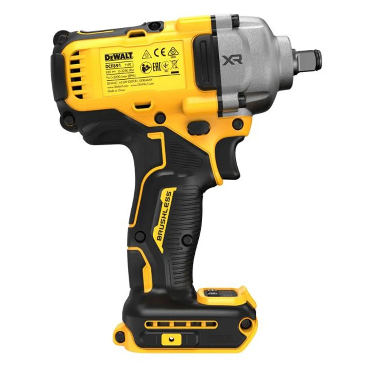 Dewalt DCF891N 18V Brushless 1/2 Hog Ring Impact Wrench with 1 x 5.0Ah Battery & Charger