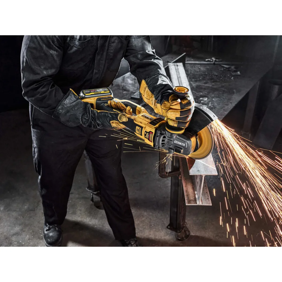 DeWalt DCG460X2 54V Brushless FlexVolt 230mm Angle Grinder with 2 x 9.0/3.0Ah Batteries. Charger & Case