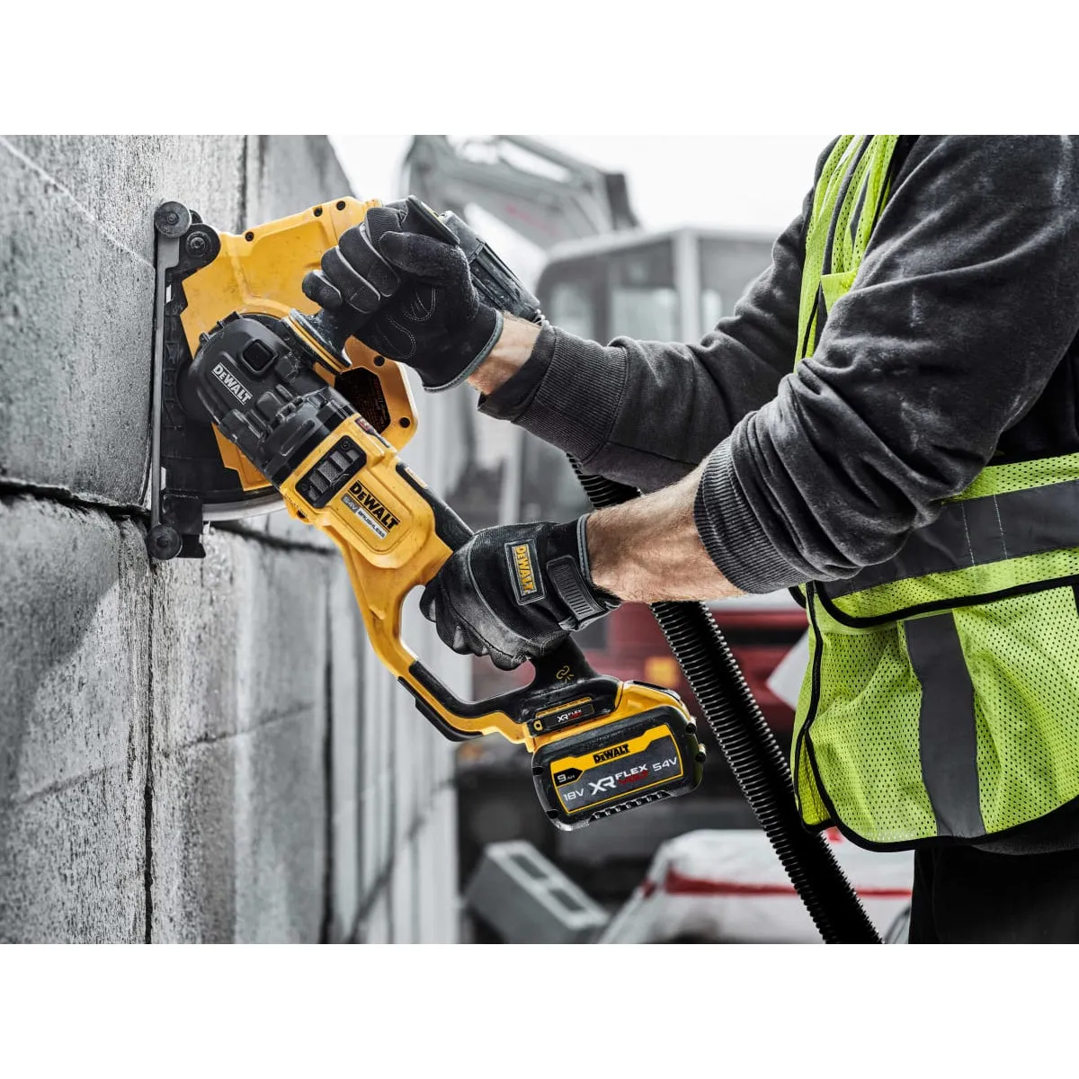 DeWalt DCG460X2 54V Brushless FlexVolt 230mm Angle Grinder with 2 x 9.0/3.0Ah Batteries. Charger & Case