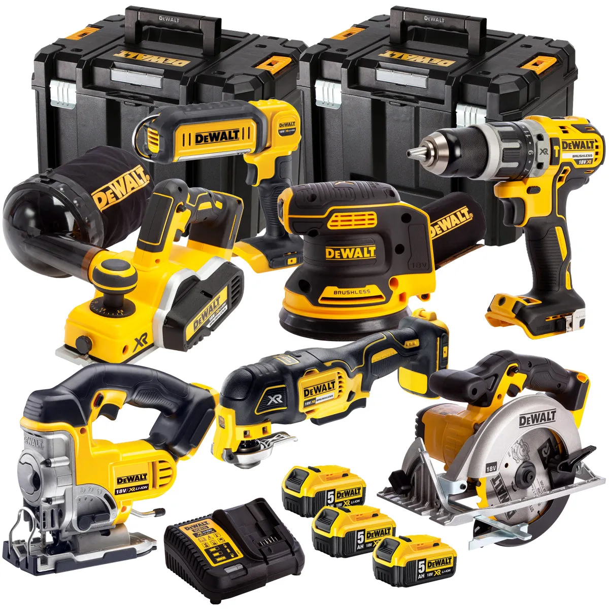 Dewalt DCK665P3T8 18V 7 Piece Power Tool Kit with 3 x 5.0Ah Batteries