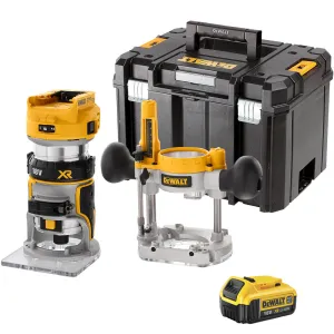 Dewalt DCW604NT 18V XR Brushless 1/4 Router Trimmer with 1 x 4.0Ah Battery