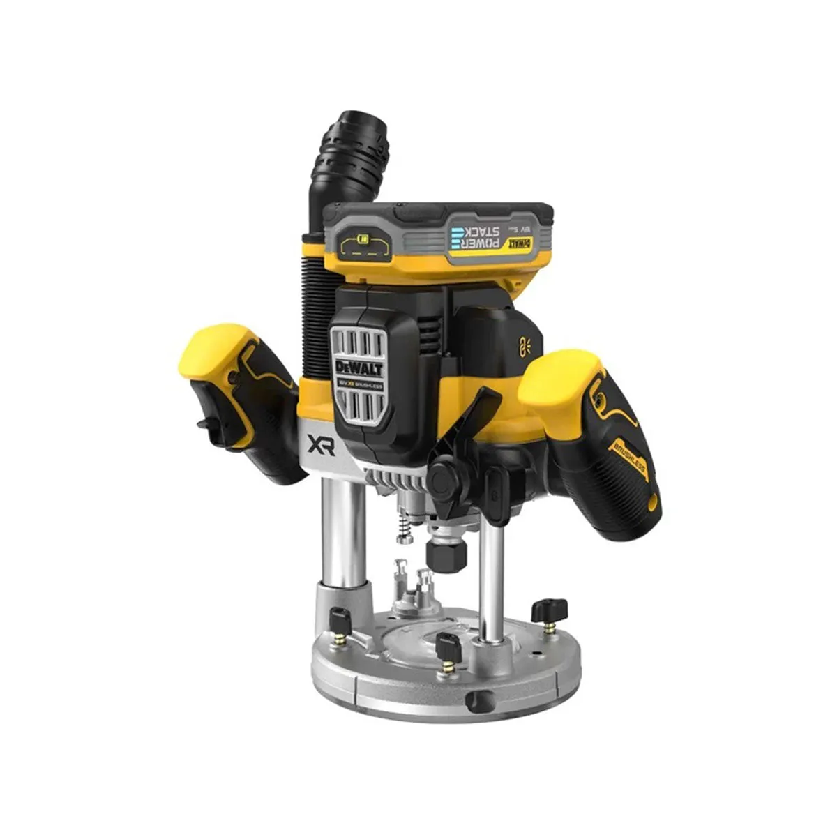 Dewalt DCW620H2-GB 18V XR Brushless 1/2 Plunge Router with 2 x 5.0Ah Powerstack Battery Charger & TSTAK Case