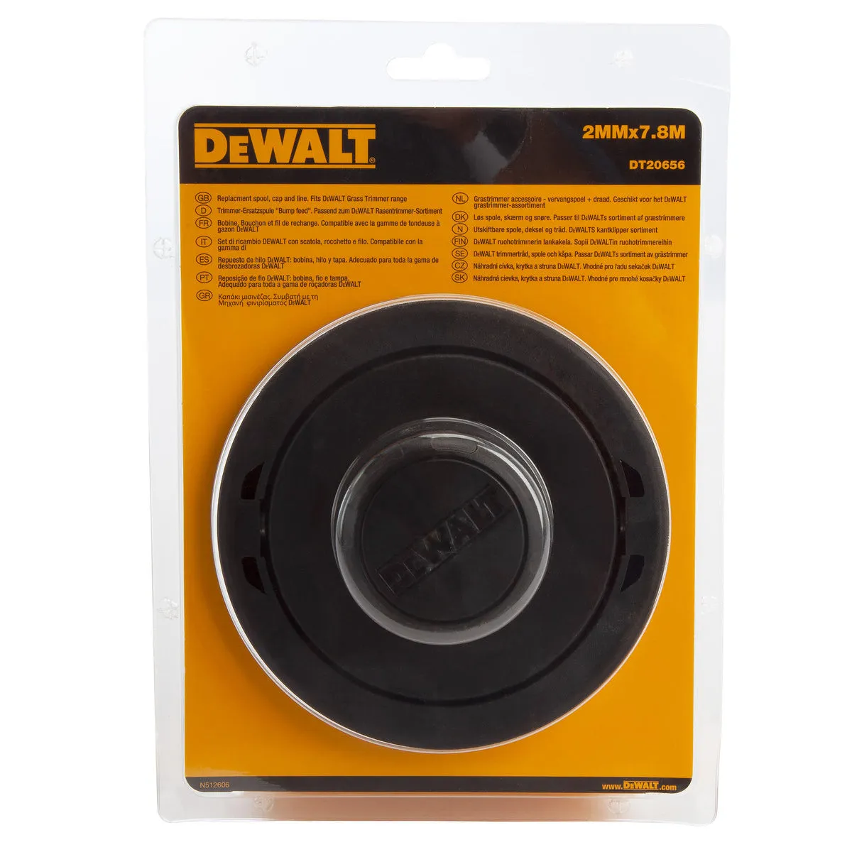 Dewalt DT20656-QZ String Trimmer Cap Spool & 2mm x 7.8m Line