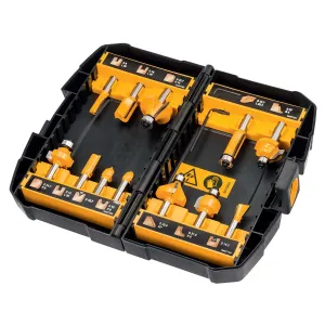 DeWalt DT90016-QZ 8mm Router Bit Set of 12 Pieces