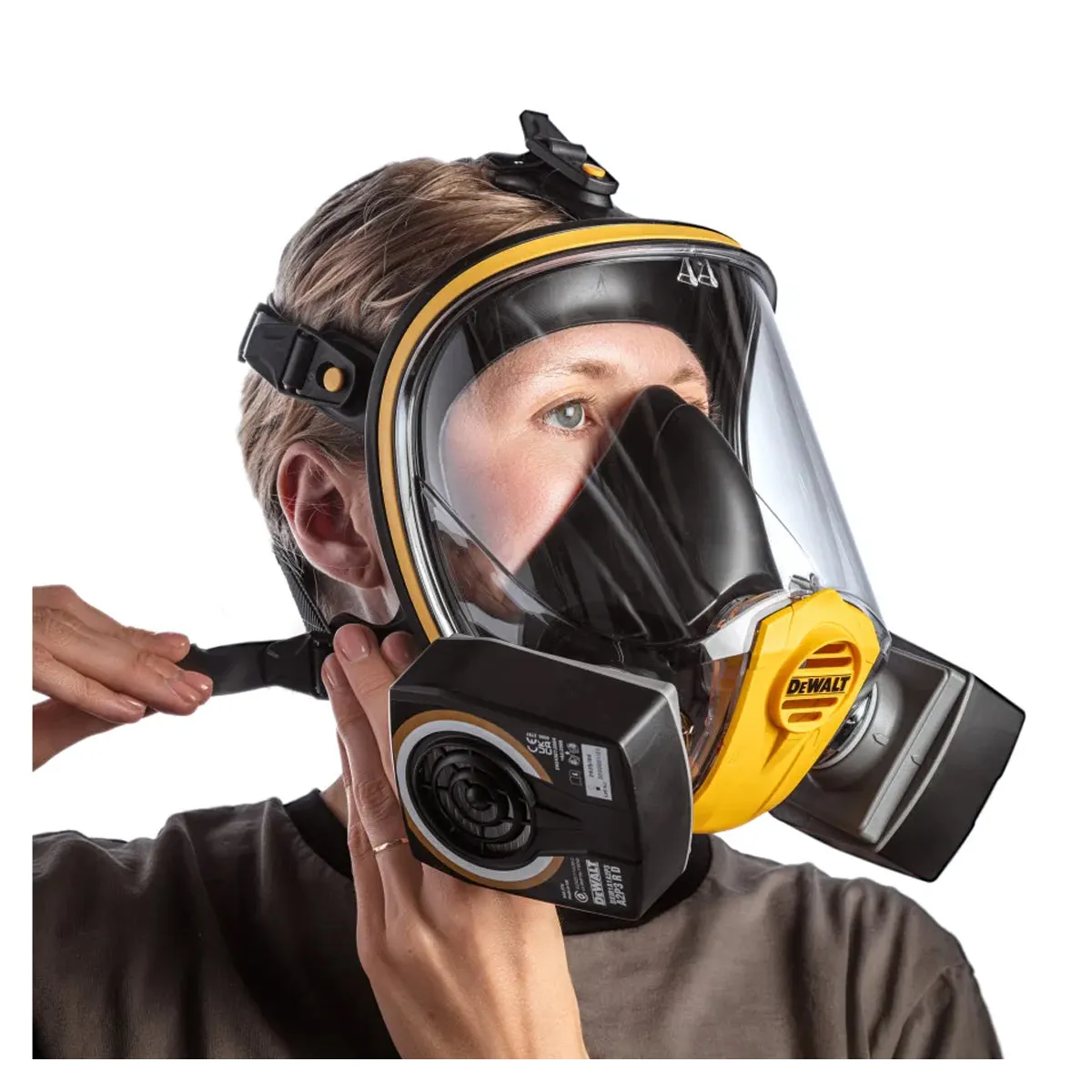 Dewalt DWR1FFMLA2P3 Full Face Mask Respirator Large Superior Protection & Comfort for Dust & Fume Safety
