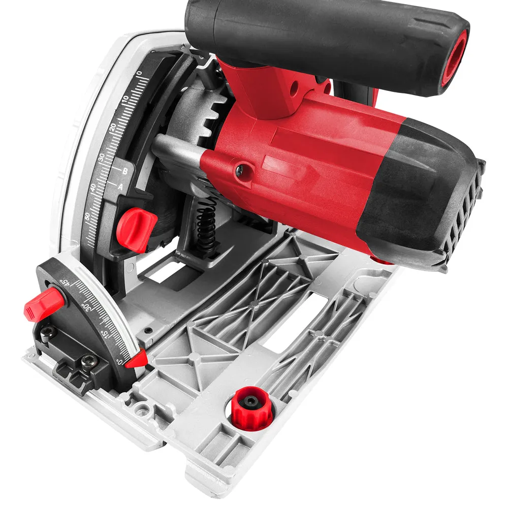 Excel 165mm Plunge Saw 1200W/240V Guide Rail Set With Blade