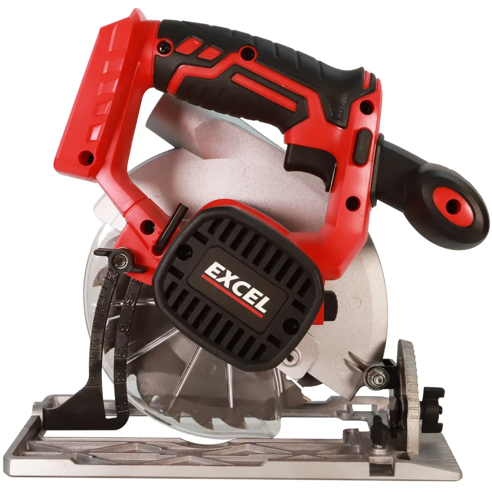 Excel 18V Cordless Circular Saw 165mm with 1 x 2.0Ah Battery & Charger