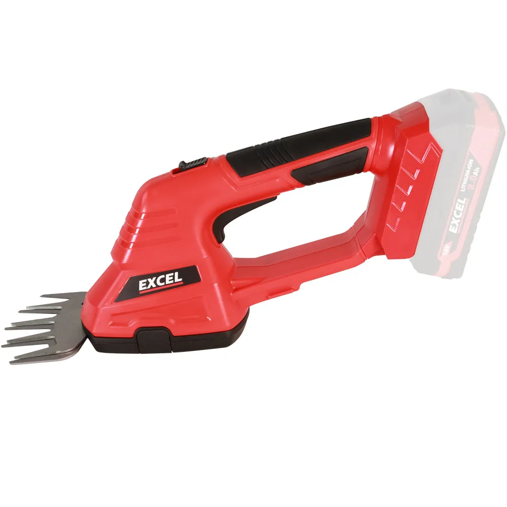 Excel 18V Hedge Trimmer & Grass Shear with 1 x 2.0Ah Battery   Fast Charger EXL5203
