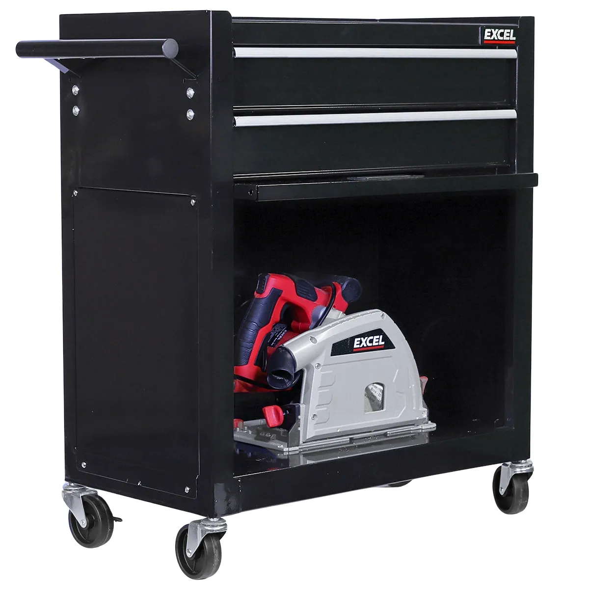 Excel Roller Tool Chest Cabinet 8 Drawers Storage Toolbox Black