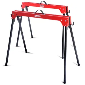 Excel Steel Sawhorse Heavy Duty Twin Pack 500kg Capacity
