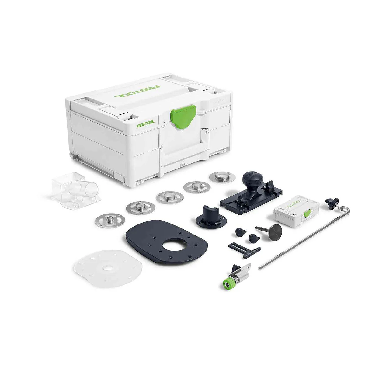 Festool OF 1010 REBQ-Plus 230V GB Router Cutter - 578004 With Accessories Set & Guide Rail FS 800/2