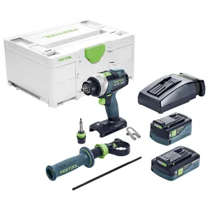 Festool TDC 18/4 5.2/4.0 I-Plus GB 18V Brushless Drill With 1 x 5.2Ah & 4.0Ah Batteries. Charger In Case 576767