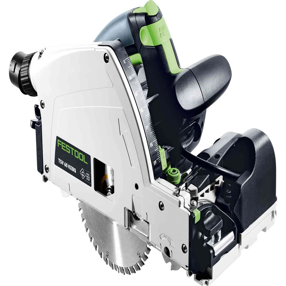 Festool TSV 60 KEB-Plus 110V GB Plunge-Cut Saw - 576734 With 2 x Guide Rail. Connector. Clamp & Bag