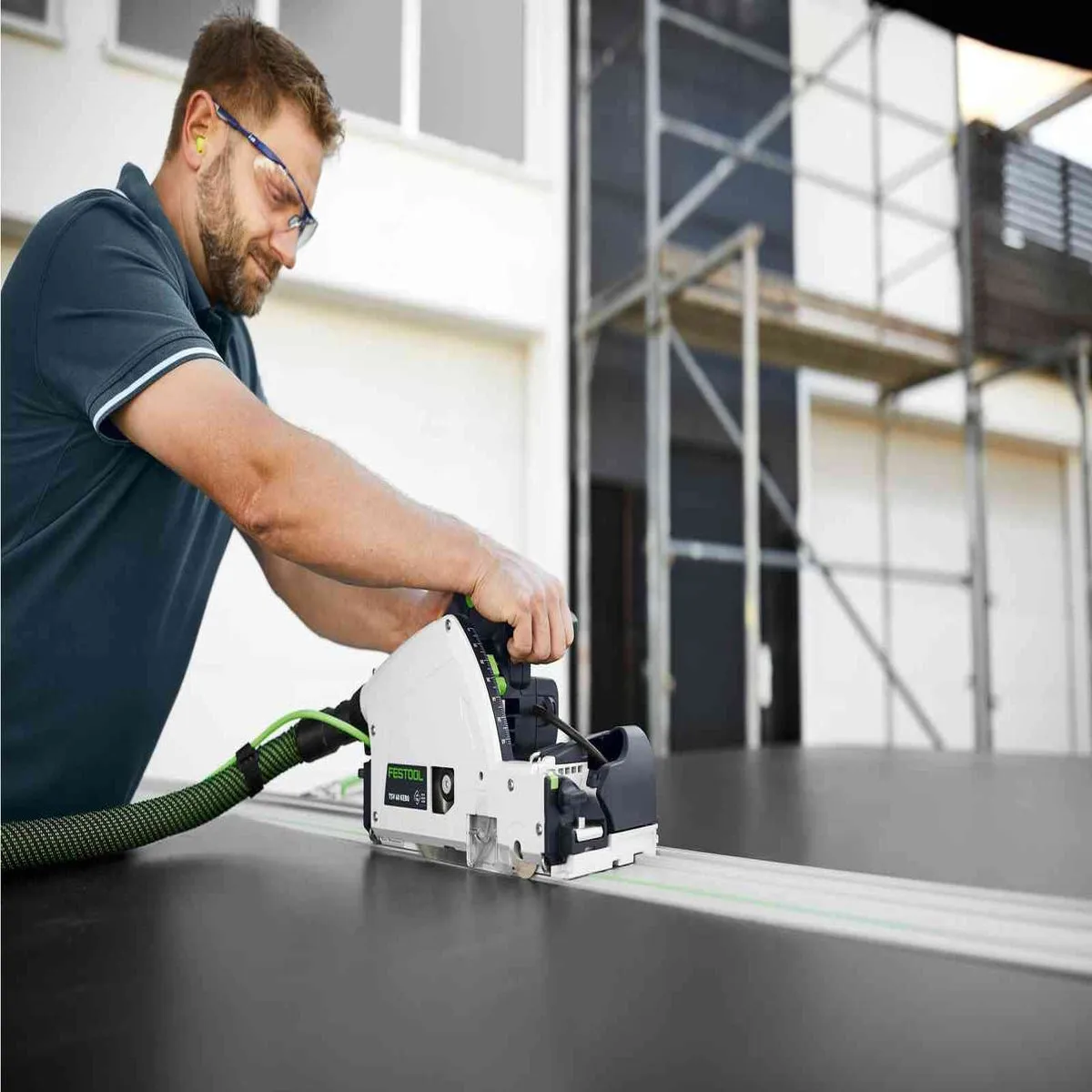 Festool TSV 60 KEB-Plus 110V GB Plunge-Cut Saw - 576734 With 2 x Guide Rail. Connector. Clamp & Bag