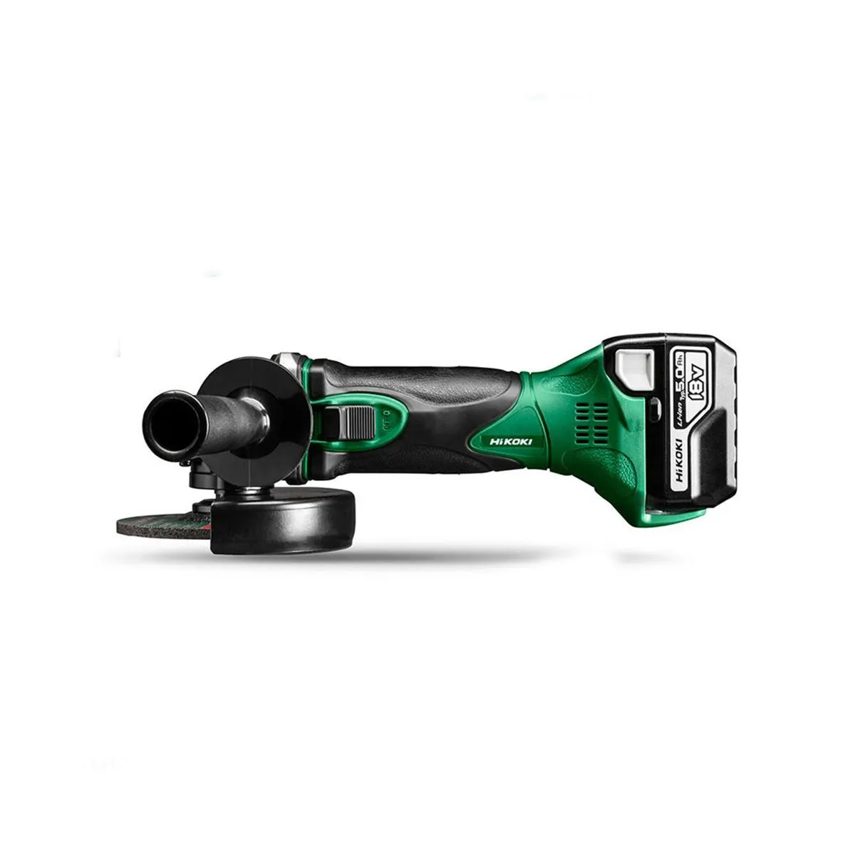 Hikoki G18DSL2W4Z 18V Cordless 115mm Angle Grinder with 1 x 2.5Ah/5.0Ah Battery Charger & Bag