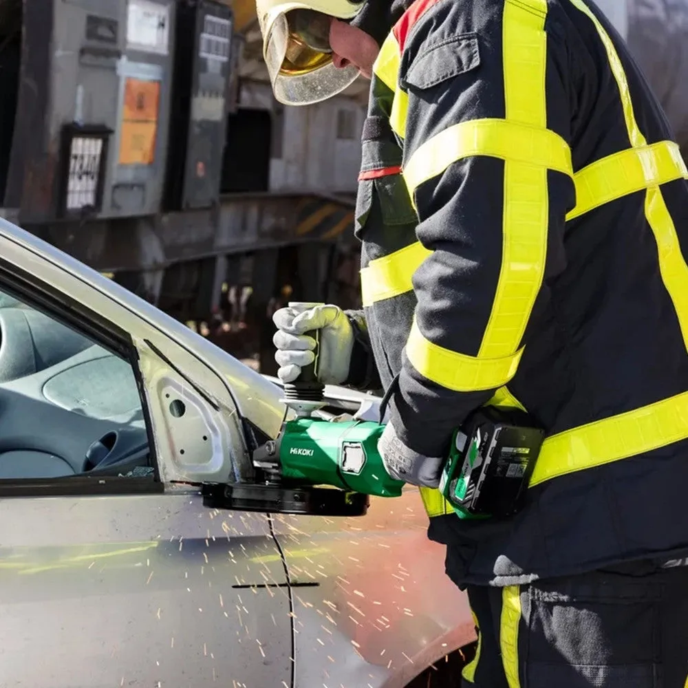Hikoki G3623DAJAZ 36V Multivolt Brushless 230mm Angle Grinder with 2 x 4.0Ah Batteries. Charger & Case