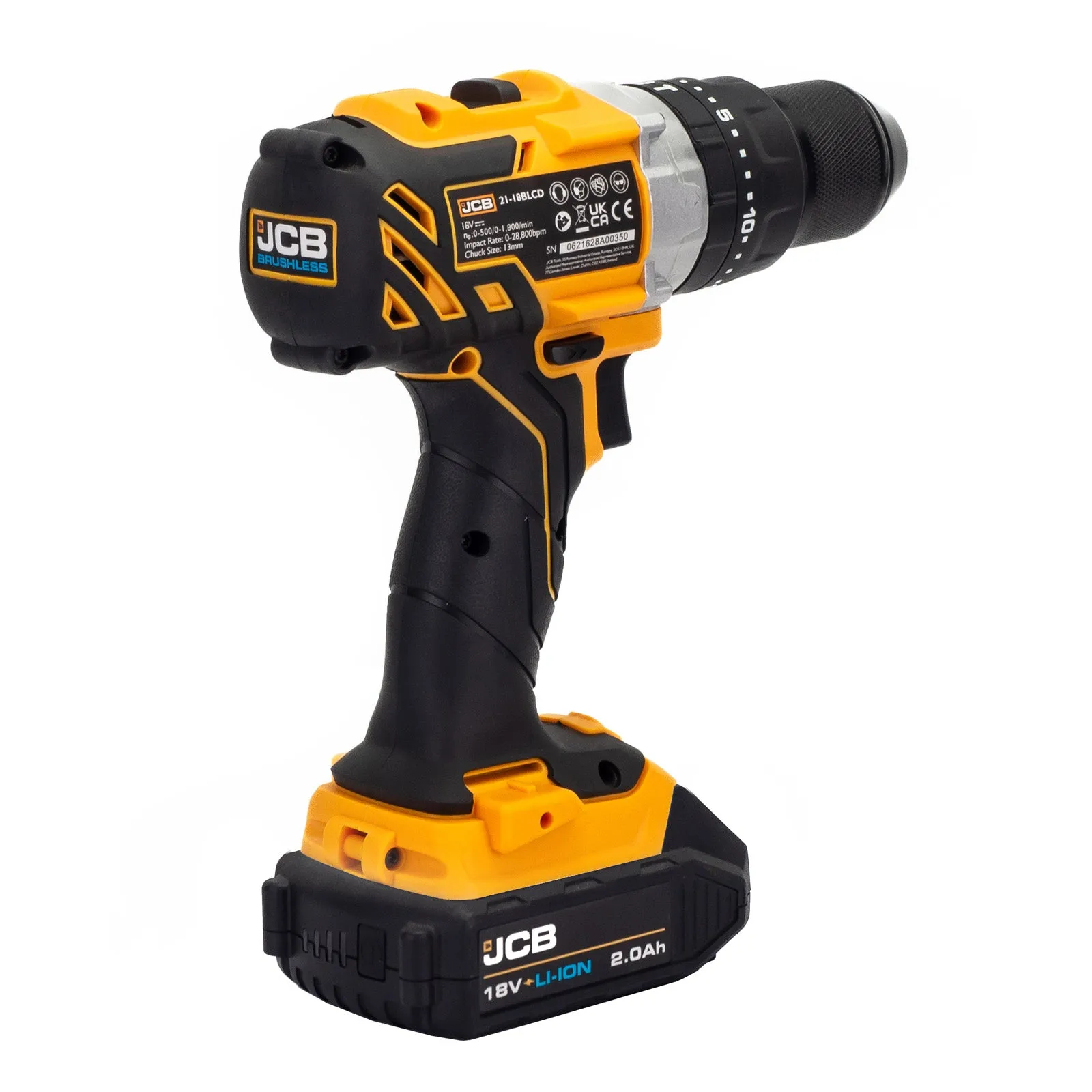 JCB 18BLCD-2X-B 18V Brushless Combi Drill with 1x 2.0Ah Battery