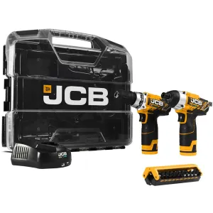 JCB 21-12TPK-WB-2 12V Twin Pack with 2 x 2.0Ah Batteries & Charger in W-Boxx 102