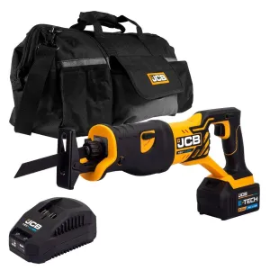 JCB 21-18RS-5X-BG 18V Reciprocating Saw with 1 x 5.0Ah Battery. Charger & Bag