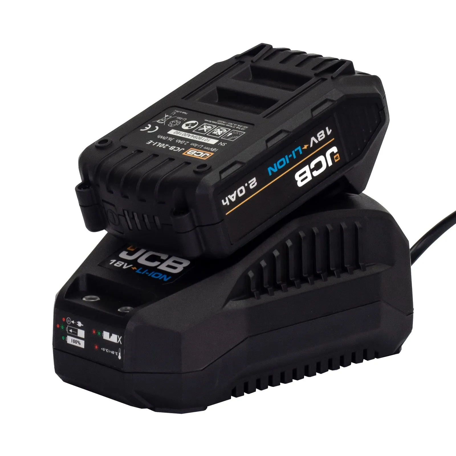 JCB 21-18TPK-2-BG 18V Twinpack with 2x2.0AhBatteries & Charger in 20 kit bag