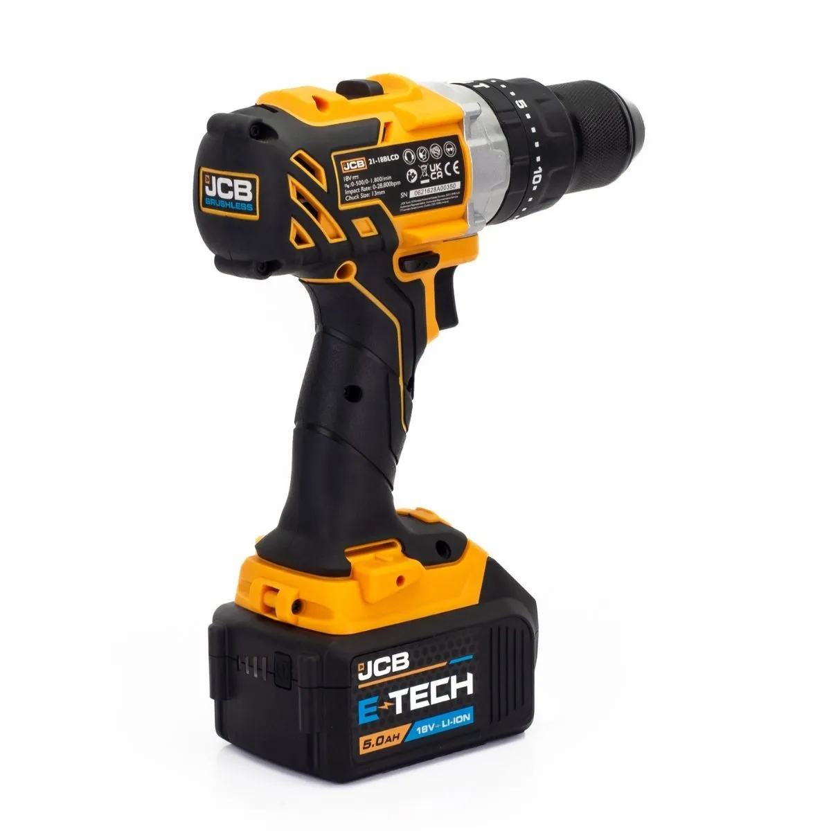 JCB 21-18TPKMT-5 18V Brushless Combi Drill. Impact Driver & Multi Tool Kit with 2 x 5.0ah Batteries. Charger & Bag
