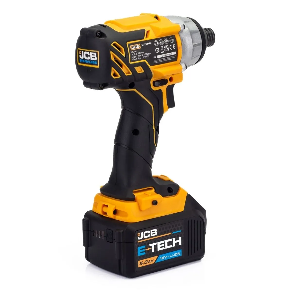 JCB 21-18TPKMT-5 18V Brushless Combi Drill. Impact Driver & Multi Tool Kit with 2 x 5.0ah Batteries. Charger & Bag