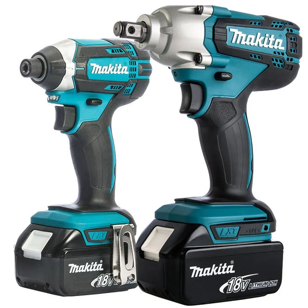 Makita 18V Impact Driver 1/2   Impact Wrench With 2 x 5.0Ah Batteries