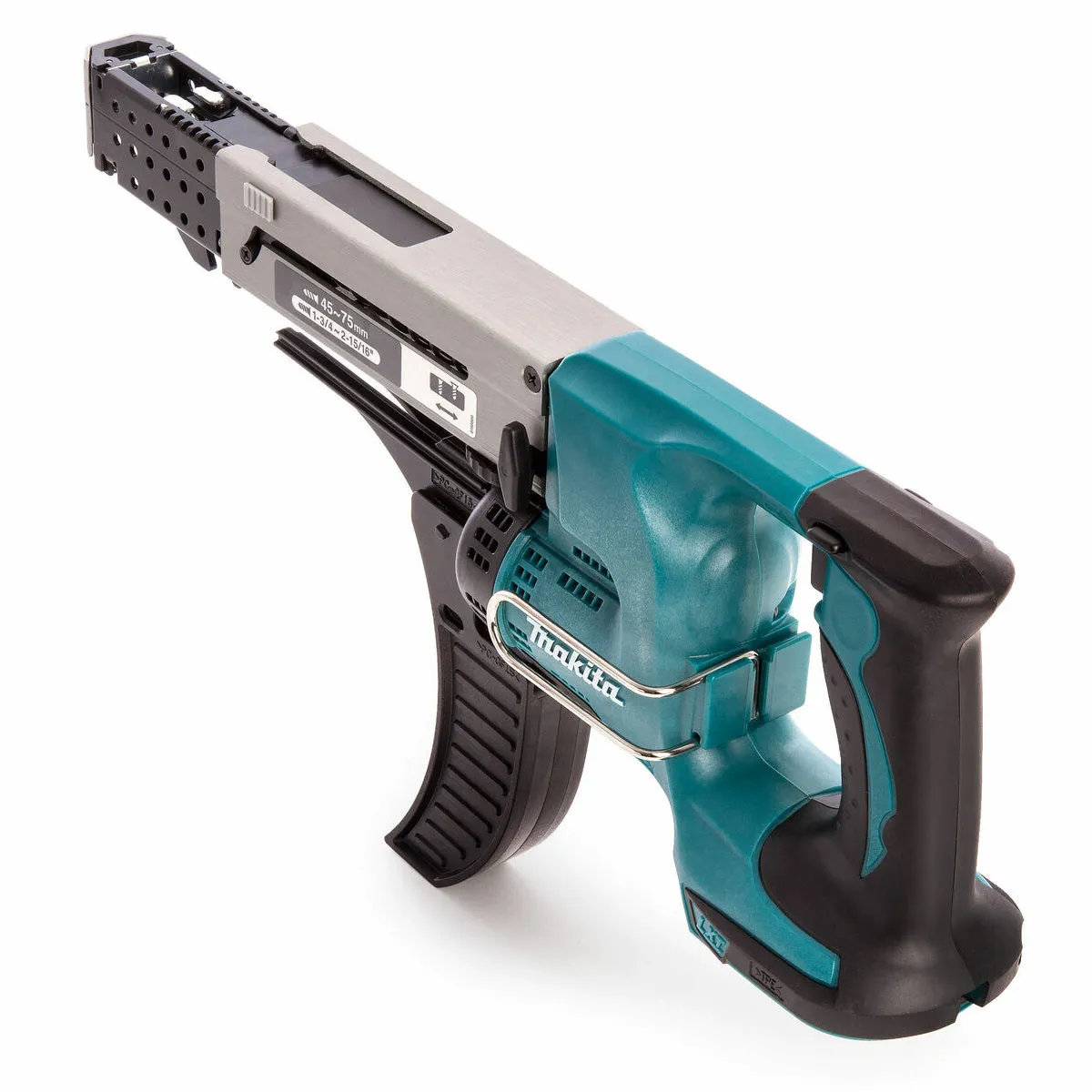 Makita DFR750Z 18V 45  75 mm Auto Feed Screwdriver With 1 x 5.0Ah Battery & Charger