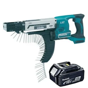 Makita DFR750Z 18V LXT Li-Ion 45  75 mm Auto Feed Screwdriver With 1 x 5.0Ah Battery