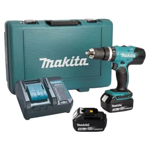 Makita DHP453F001 18V LXT Combi Drill With 2 x 3.0Ah Batteries. Charger & Case