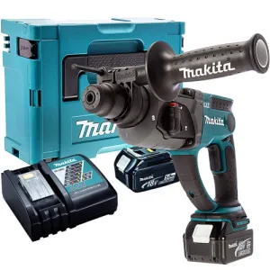 Makita DHR202Z 18V SDS  Rotary Hammer Drill With 2 x 5.0Ah Batteries & Charger In Case